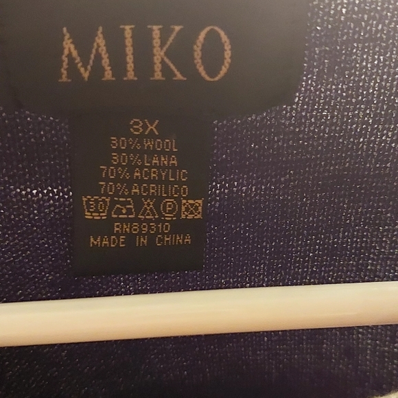 MEN CHECKERED SWEATER W/LEATHER, sz 3X, used $13 GLENN HEIGHTS TX PPU OR SHIP - Picture 4 of 9